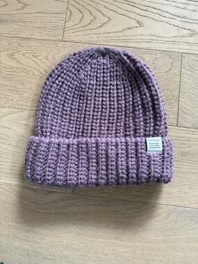 Frank & Oak Knit Beanie Hat - Dusty Mauve
